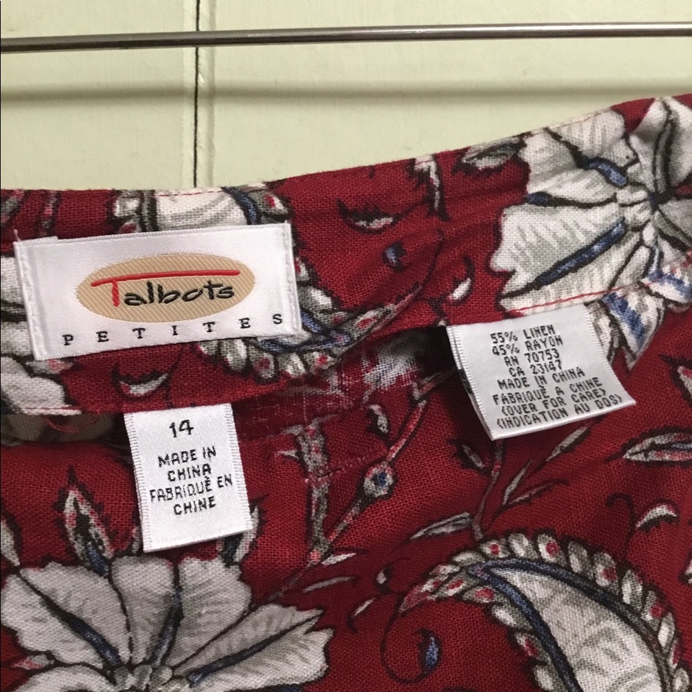 NWOT Wrap around floral skirt Talbot petite 14 - Picture 2 of 5